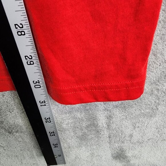 Mens Red Under Armour HeatGear Shirt Loose Fit Short Sleeve Crew Neck Size 2XL - Picture 7 of 8